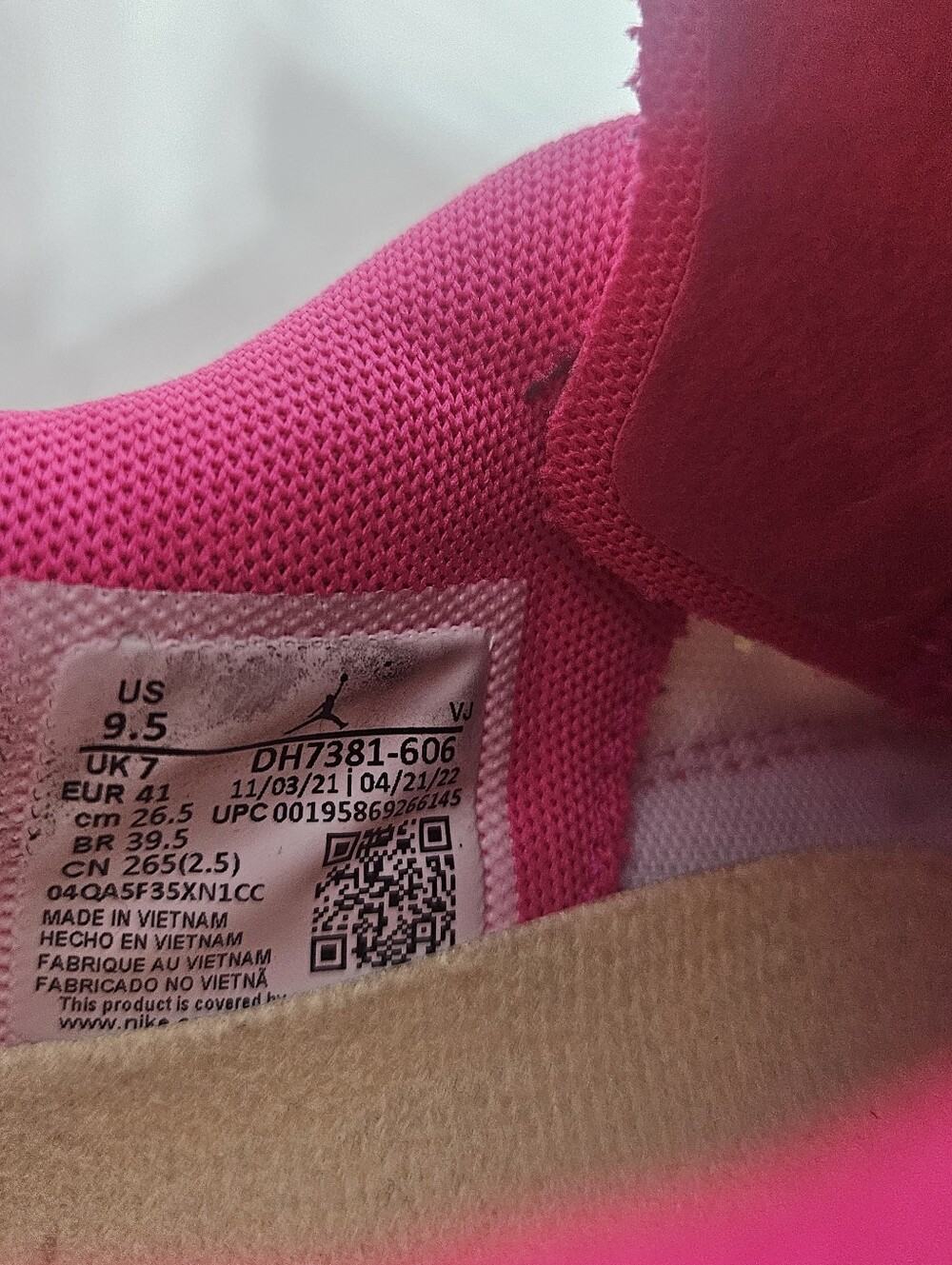 Nike Air Jordan 23 Engineered Sneakers Women's 9.5 Pink DH7381-606 - Picture 6 of 7